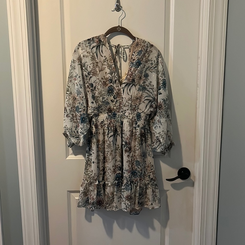 Floral LOVESTITCH mini dress, medium